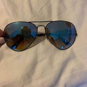 RayBan blue flash mirror sunglasses